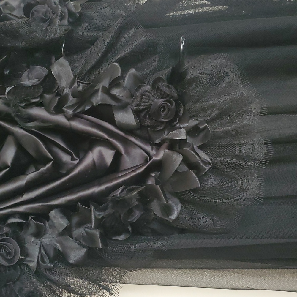 *NWT* Eva Lady Elegant Black Gothic Bustle Skirt - Picture 11 of 16